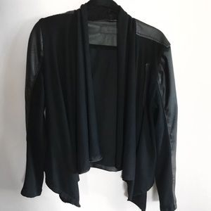 BLANKNYC faux leather waterfall jacket - size L